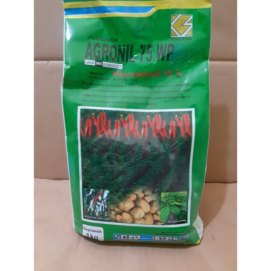 Agronil 75 WP Fungisida Protektif Pengendali Penyakit Tanaman (500 gr / 1 kg)