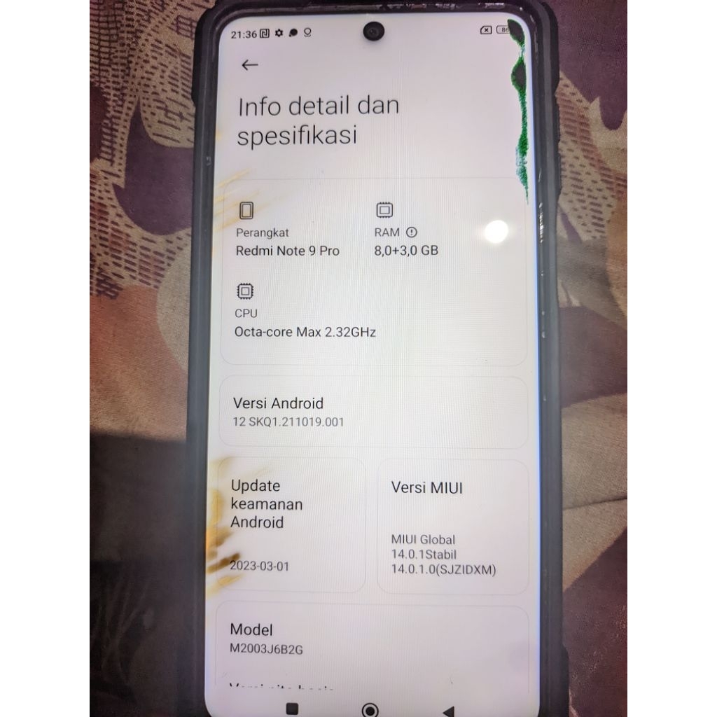 MESIN XIOMI REDMI NOTE 9 PRO 8/128 GB SEGEL