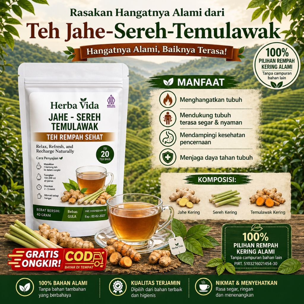 TEH JAHE SEREH TEMULAWAK