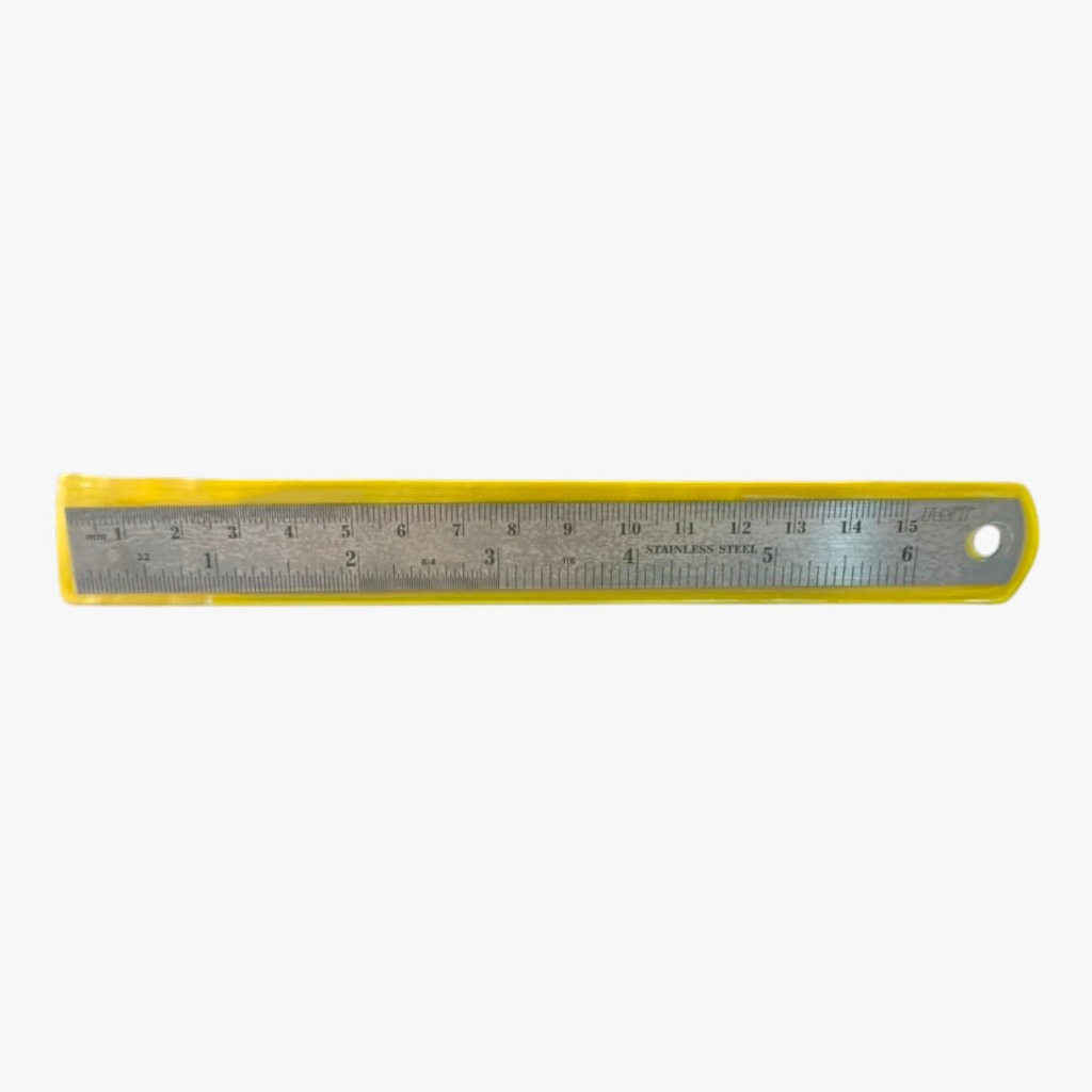 IWT Penggaris Stainless Steel 15cm 30cm 60cm 100cm Mistar Besi Penggaris Baja Tebal Presisi
