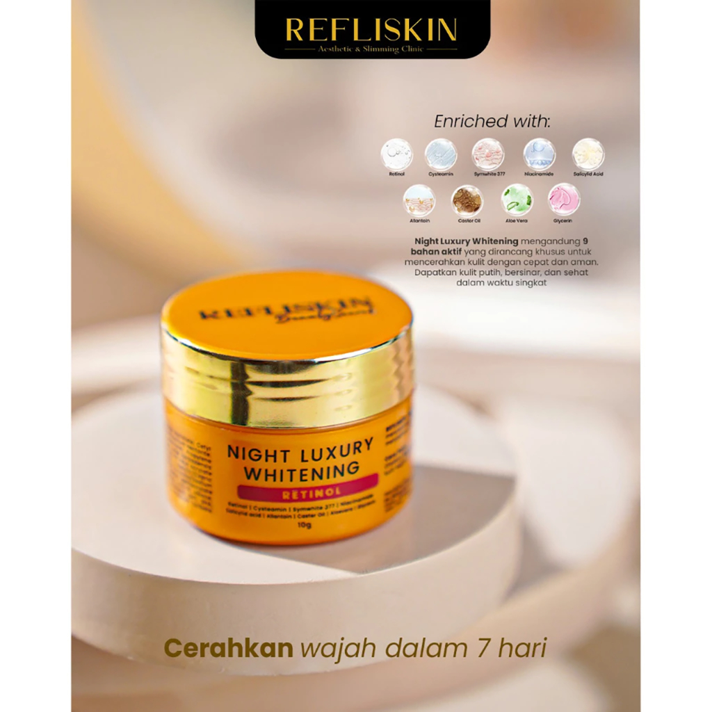Night Cream Luxury Retinol Original by Refli Skin x Lglow Beauty