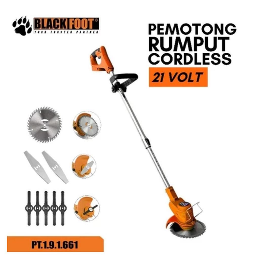 Blackfoot Cordless Grass Cutter Mesin Pemotong Gunting Rumput Baterai