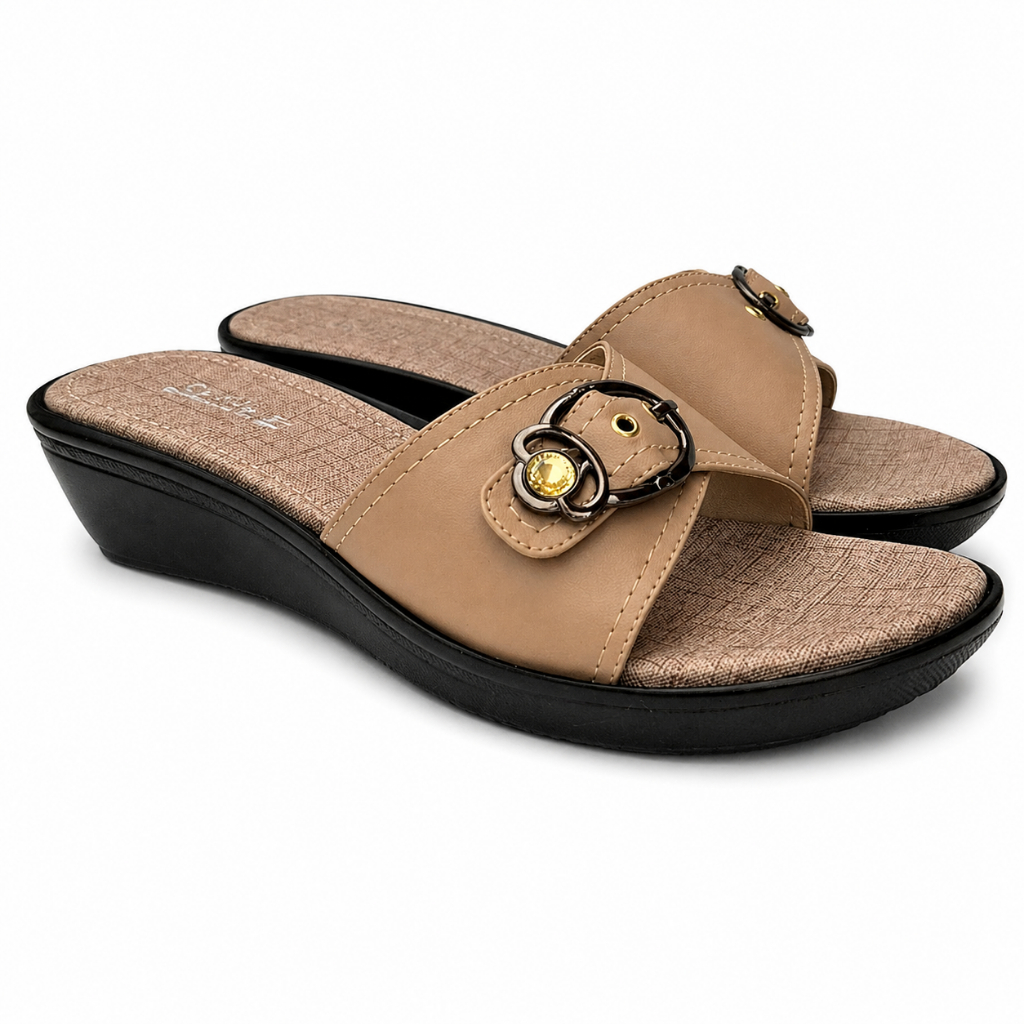 sendal wanita wedges simpel / wedges geulis kondangan ibu-ibu arisan