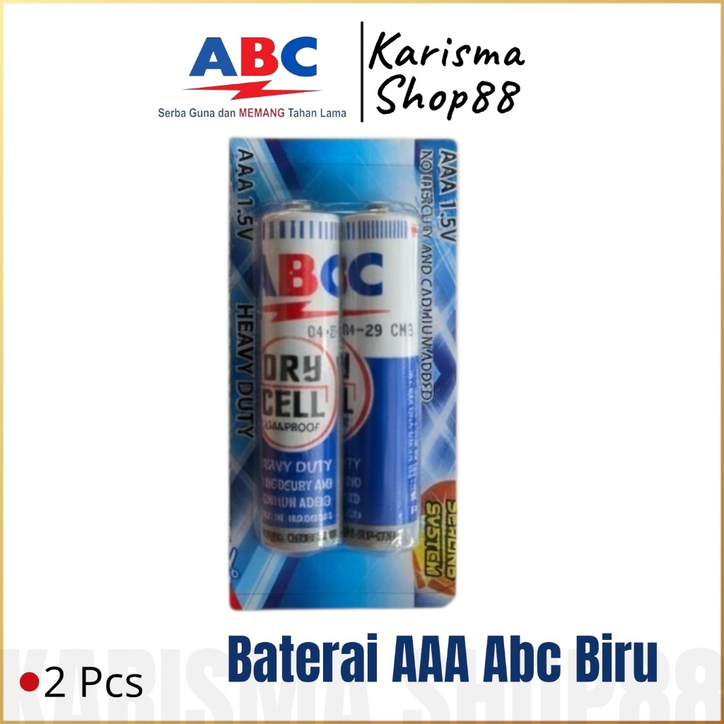 Batre ABC biru AAA isi 2(Dua)pcs / baterai / battery / batu abc a3 / Batre remot tv ac r3