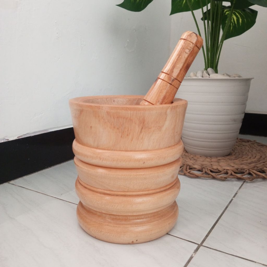 LUMPANG KAYU [BESAR] + ALU / TUMBUKAN KAYU UKURAN BESAR