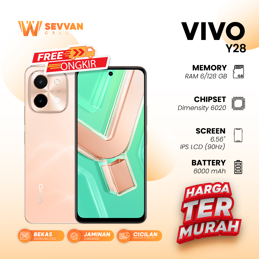 Handphone Vivo Y28 Ram 6 128 GB