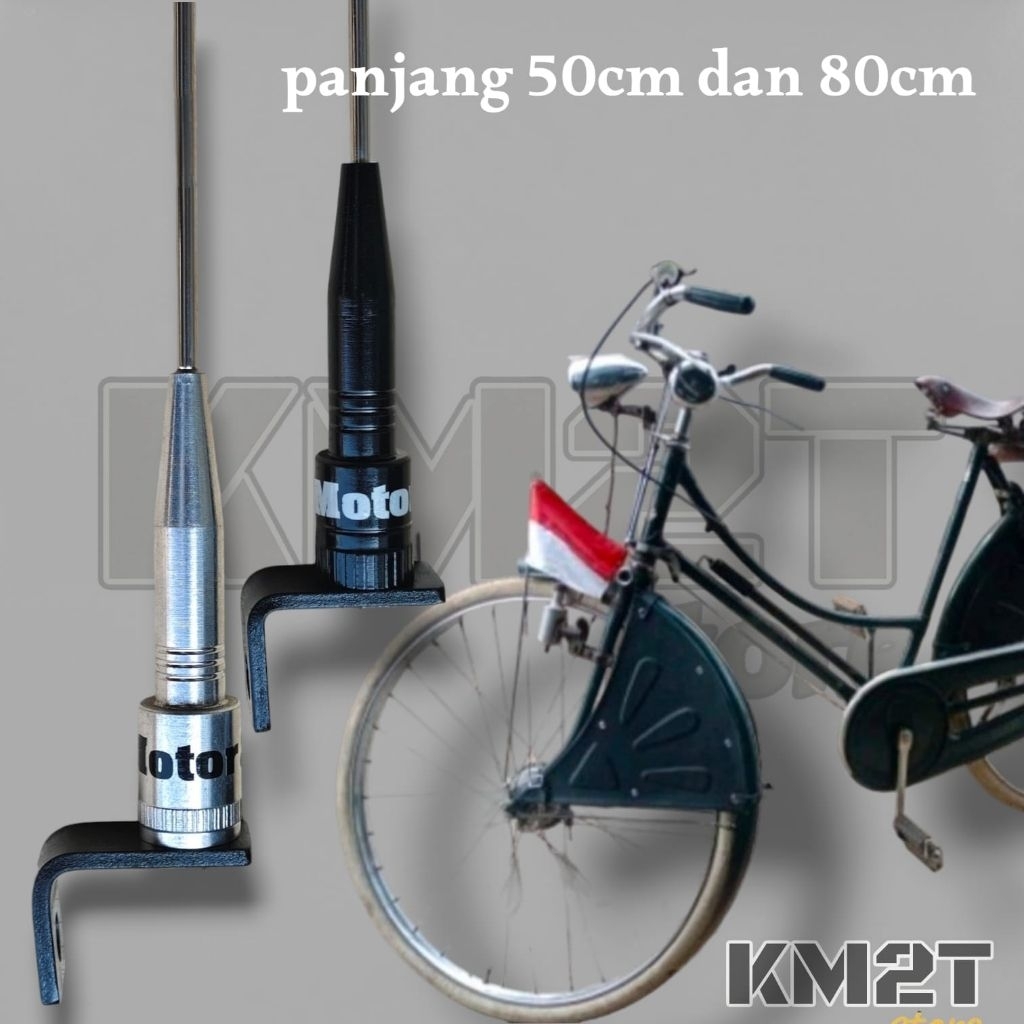 tiang bendera sepeda ontel, tiang bendera sepeda