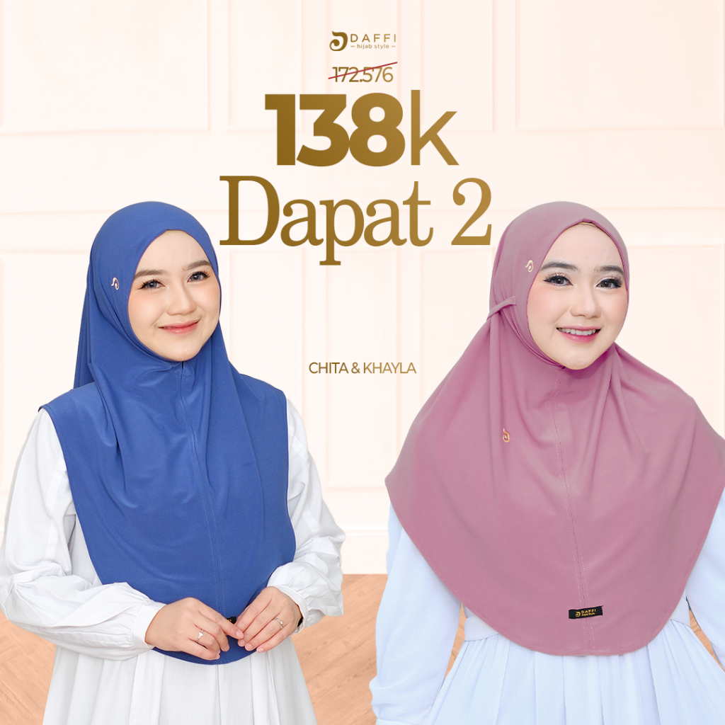 DAFFI HIJAB INSTAN PROMO PAKET BUNDLING HIJAB CHITA & HIJAB KHAYLA