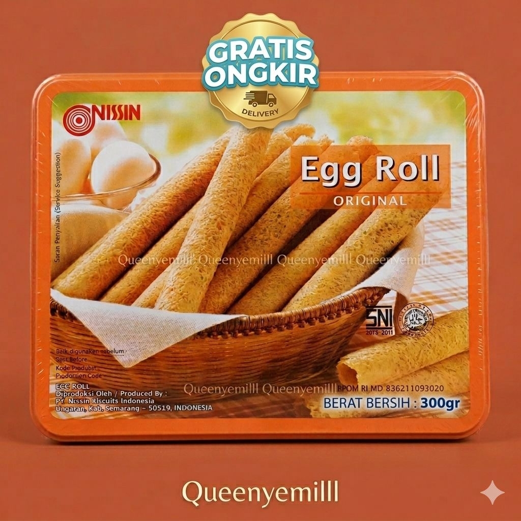 Egg Roll 300Gr Kemasan Baru Rasa Original | Nissin Egg Roll Original 300gr