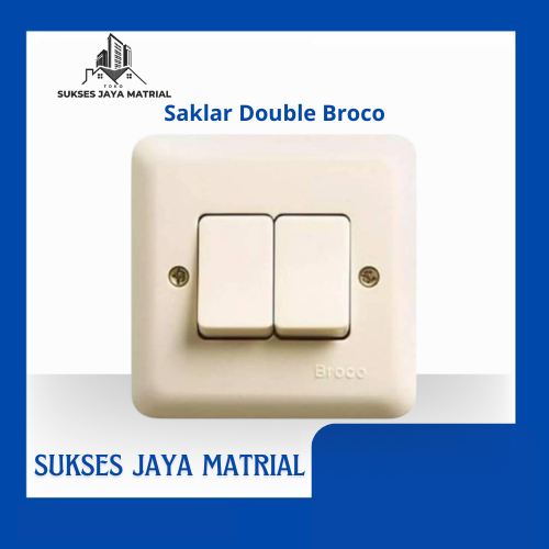 Saklar Seri Broco /Saklar Double Broco/ Saklar 2 IB Broco 6622u New Gee