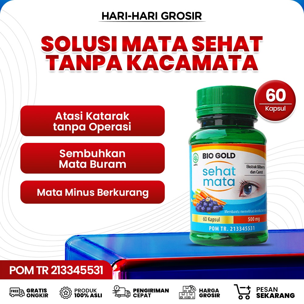 BIO GOLD SEHAT MATA Vitamin Mata Anak Obat Mata Minus Dan Rabun Bio Gold Sehat Mata Original