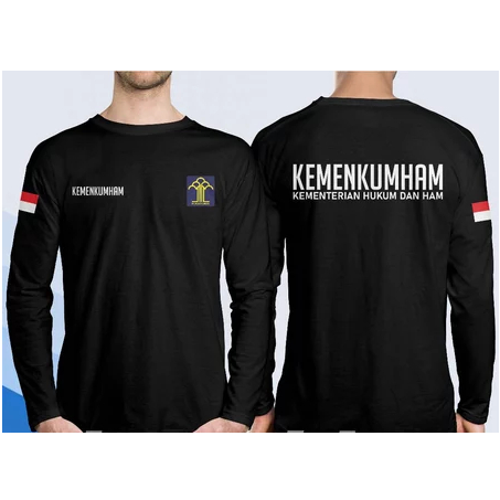 Kaos Baju KEMENKUMHAM Kementerian Hukum Dan HAM Lengan Panjang || Kaos KEMENKUMHAM Distro