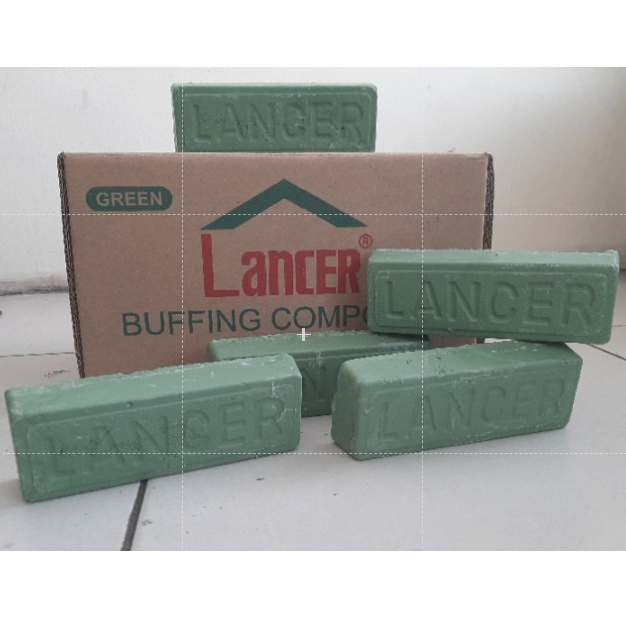 Lancer Batu Hijau Polishing WAX poles Stainless kuningan dan logam / Batu Hijau LANCER Buffing Compo
