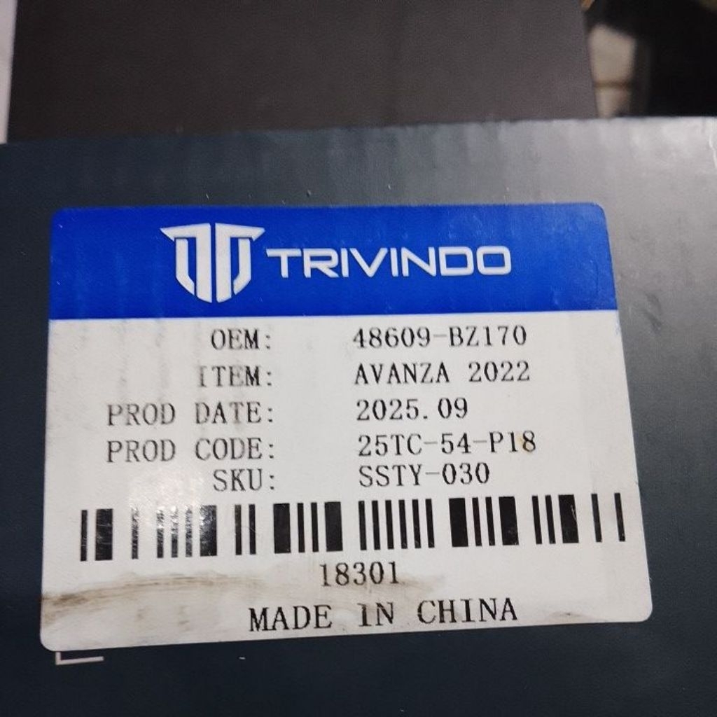 support shock TRIVINDO AVANZA 2022 48609-BZ170