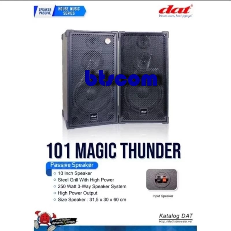 Speaker karaoke dat 10 inch pasif magic thunder 101 pasiv original