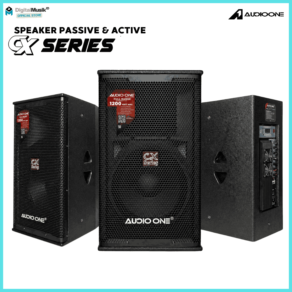 AUDIO ONE Speaker 10/12/15 Inch Aktif Pasif CX 110 - 115 Single Fullrange USB Bluetooth  | DM