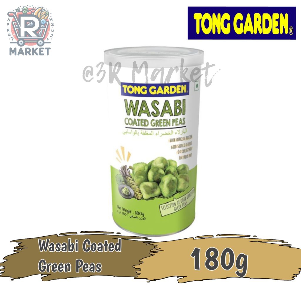 Tong Garden Wasabi Coated Green Peas / Kacang Polong Salut Tepung Rasa Wasabi Kemasan Can