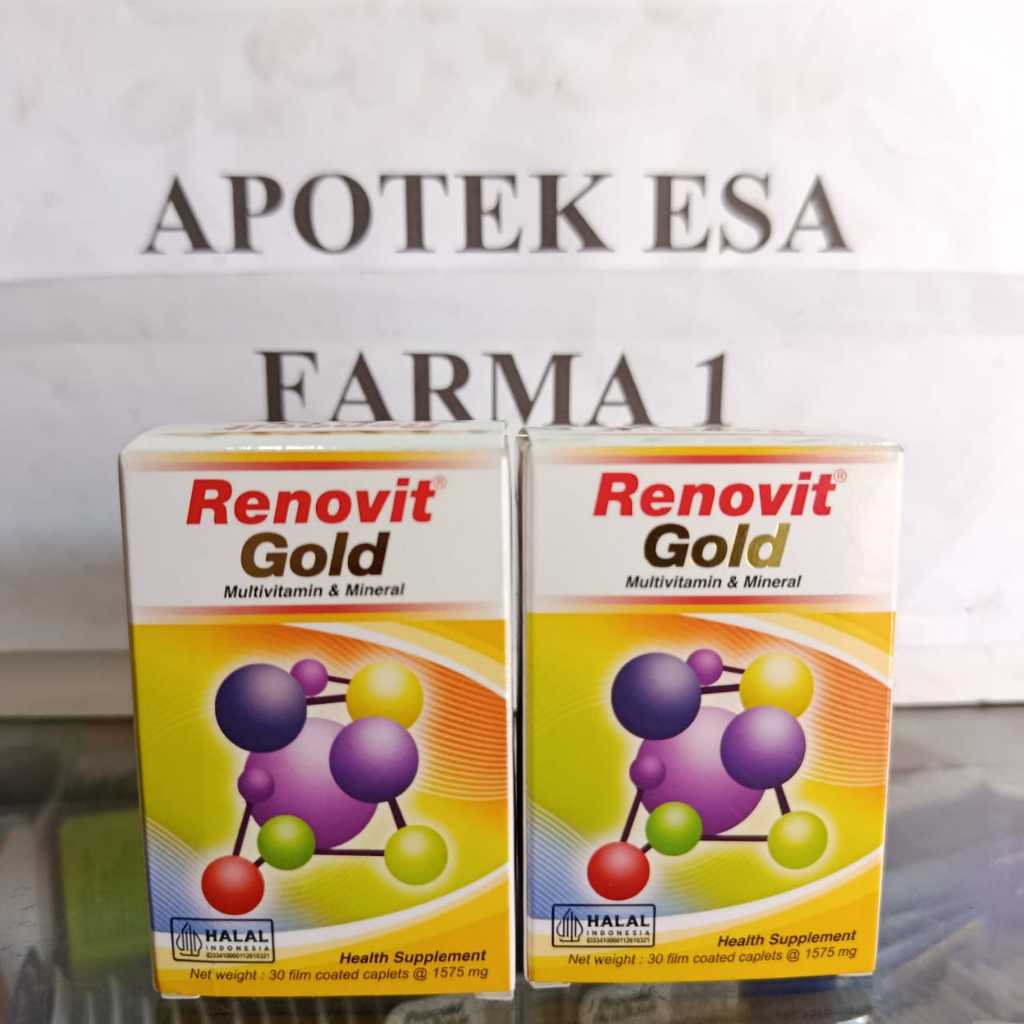 30 Kaplet Multivitamin Renovit Gold untuk Lansia