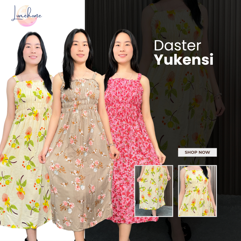 Daster Bali Kerut Smok Yukensi Bahan Rayon Adem Daster Yukensi Gondil Baju Tidur wanita