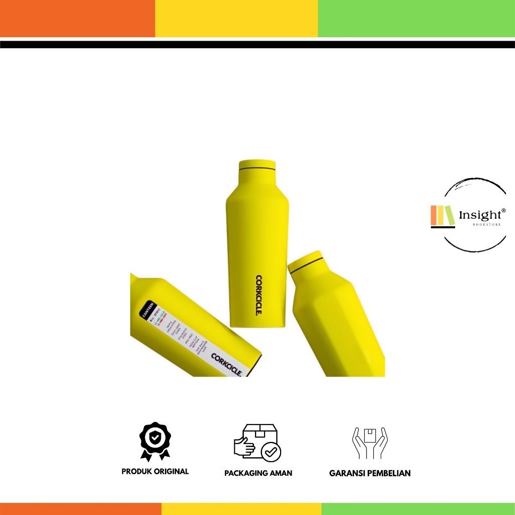 Tumbler Corkcicle original 21/99 | Canteen berwarna kuning Neon Yellow | Corkcicle Tumbler Collectio
