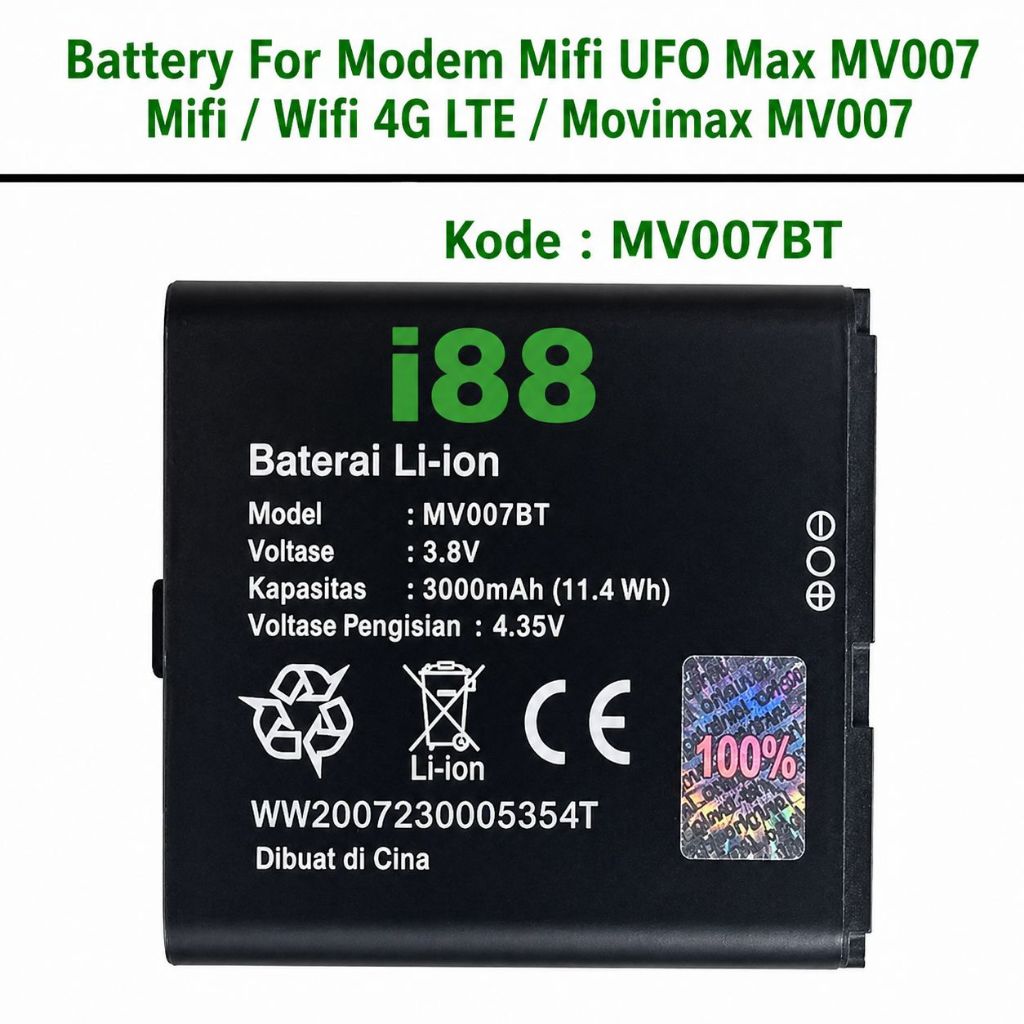 Baterai batre modem movimax MV007 Mifi UFO Max MV007 Mifi 4G Lite MV007BT Original