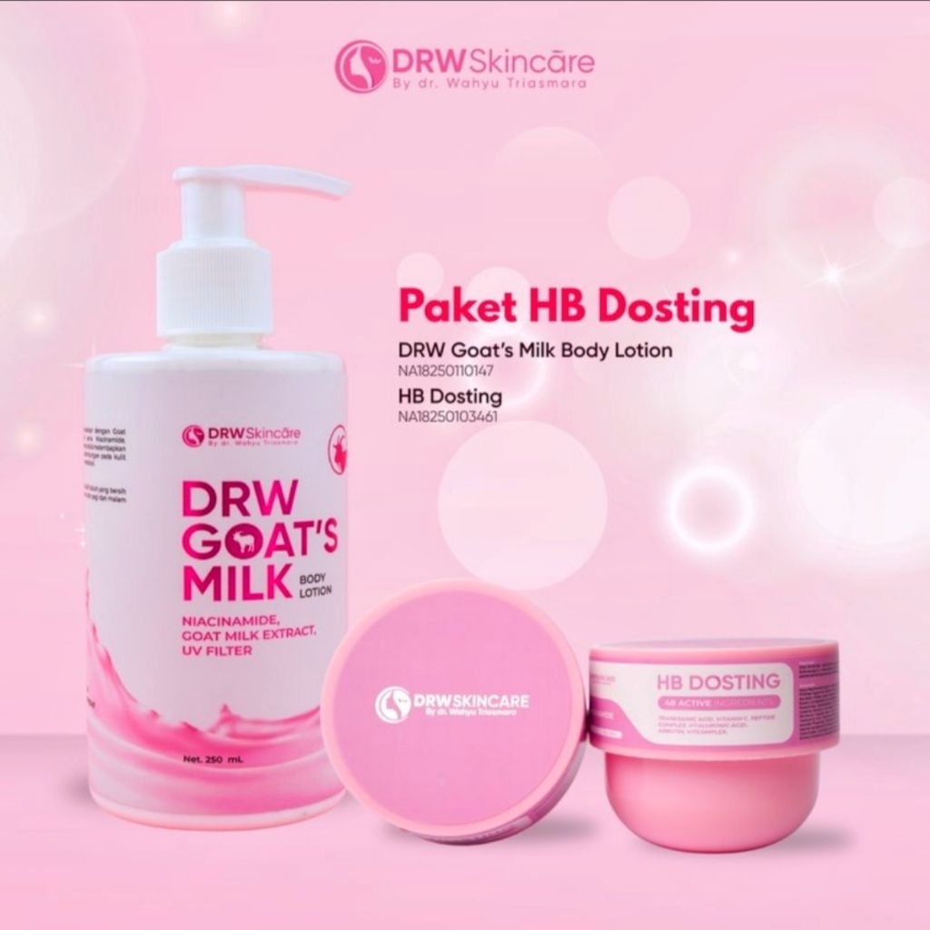 Paket HB Dosting + Goat's milk body lotion Drw Skincare bpom