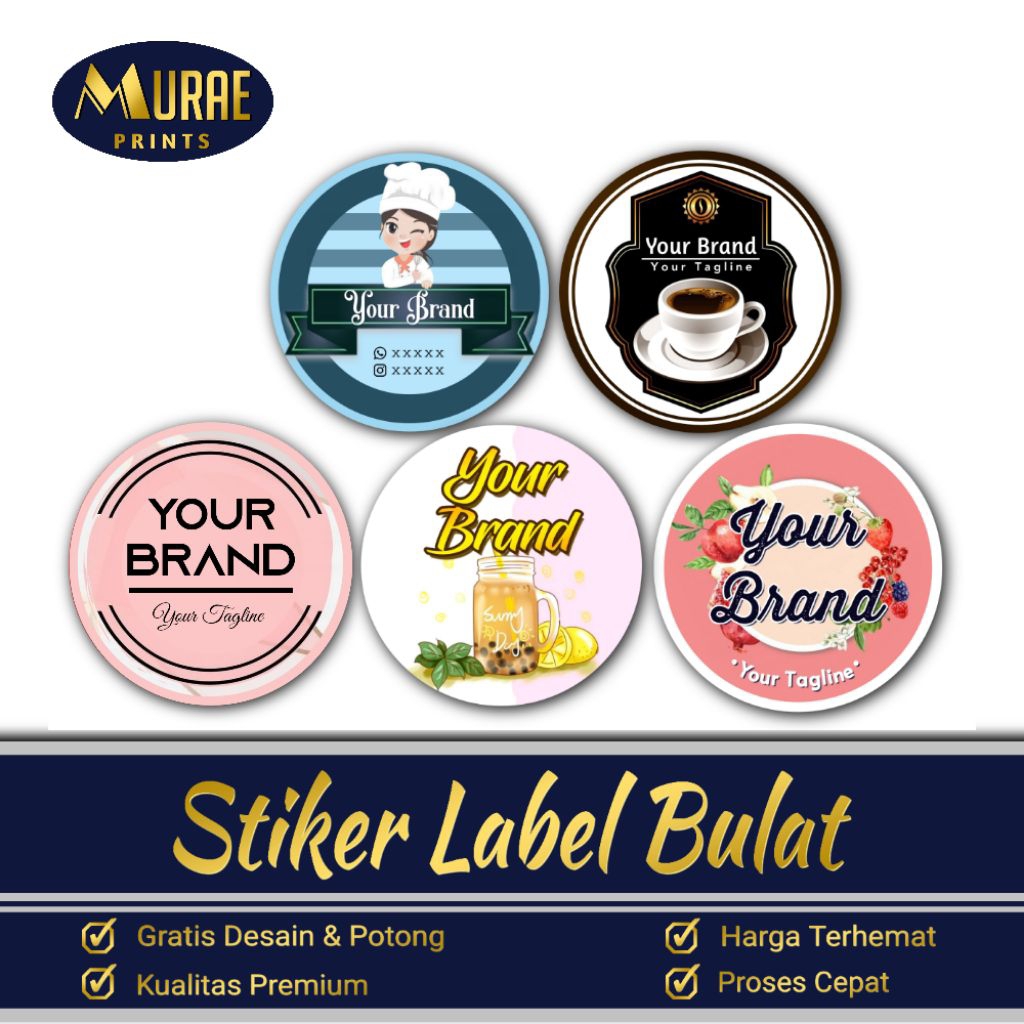 [TERMURAH] Stiker Bulat - Stiker Label - Stiker Olshop - Stiker Kemasan - Stiker Bulat - Stiker Olsh