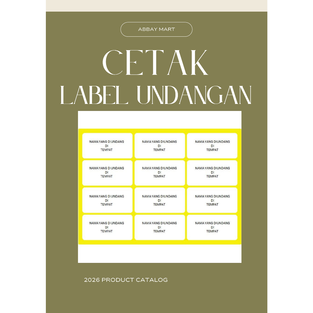 CETAK LABEL UNDANGAN 103 / PRINT CETAK STIKER NAMA UNDANGAN / JASA KETIK LABEL UNDANGAN / CETAK STIK