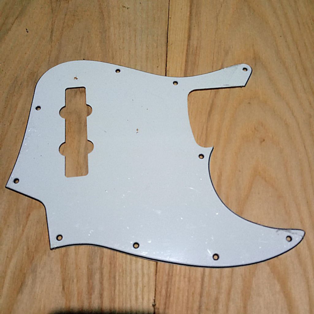 pickguard jazz bass 4 string putih 3ply ori