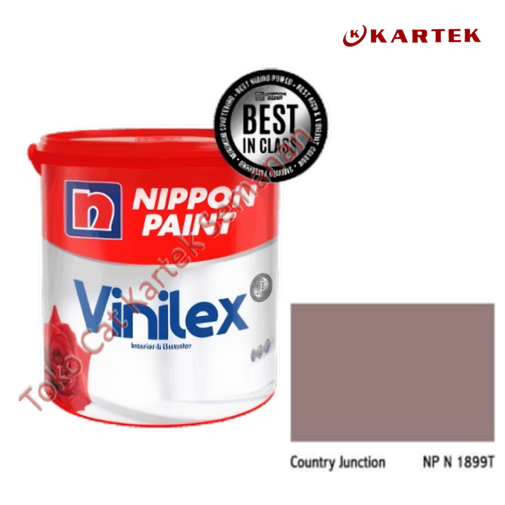 Nippon Paint Vinilex COUNTRY JUNCTION NP N 1899T Cat Tembok Interior Eksterior Coklat Abu 1kg 5kg