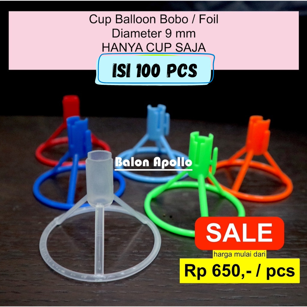 Cup Balon PVC / Cup Balon Foil (ISI 100 PCS)
