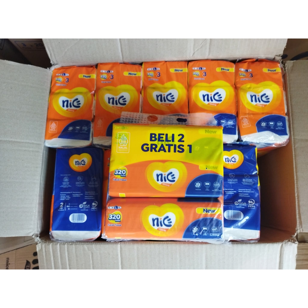 1 Dus 60 Pcs Tisu Nice 320 Helai