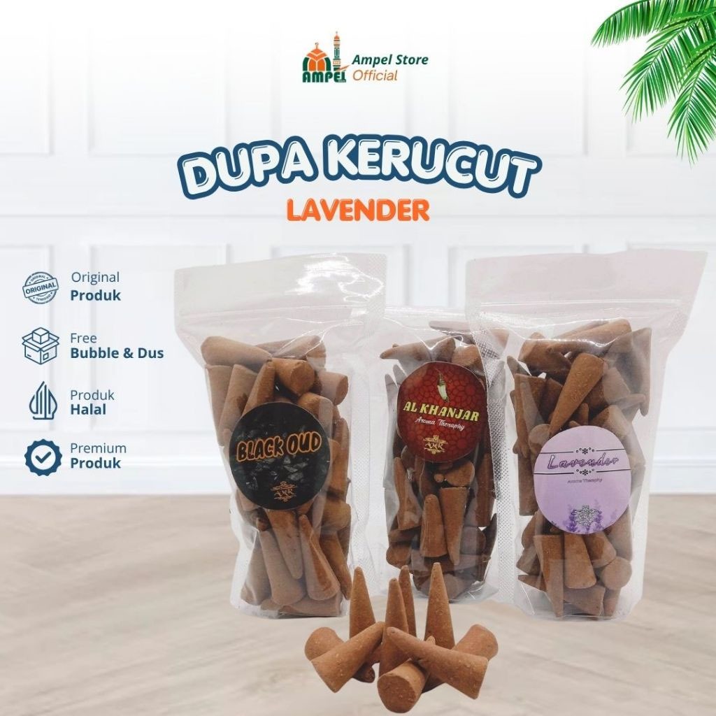 Dupa Gaharu Kerucut Aroma LAVENDER Abahali ISI 50 Pcs aroma terapi