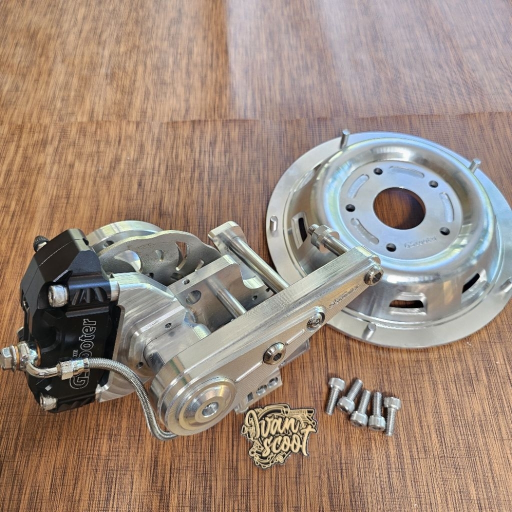 ADAPTOR DISCBRAKE CAKRAM SET FORK 3 VESPA SUPER SPRINT VBB VNB VBA GS SCOOTER