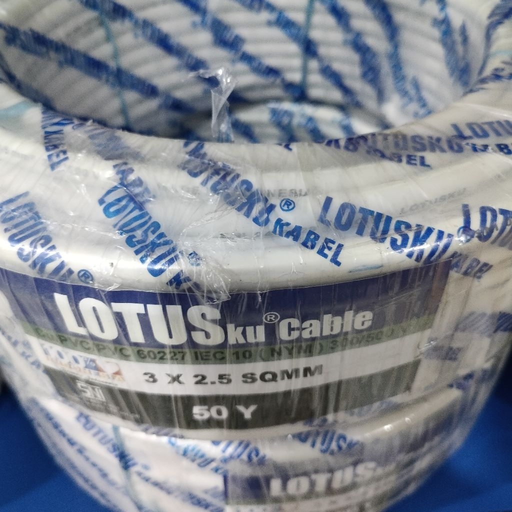 Kabel Listrik NYM Tembaga 3x2.5mm LOTUSku @50Y