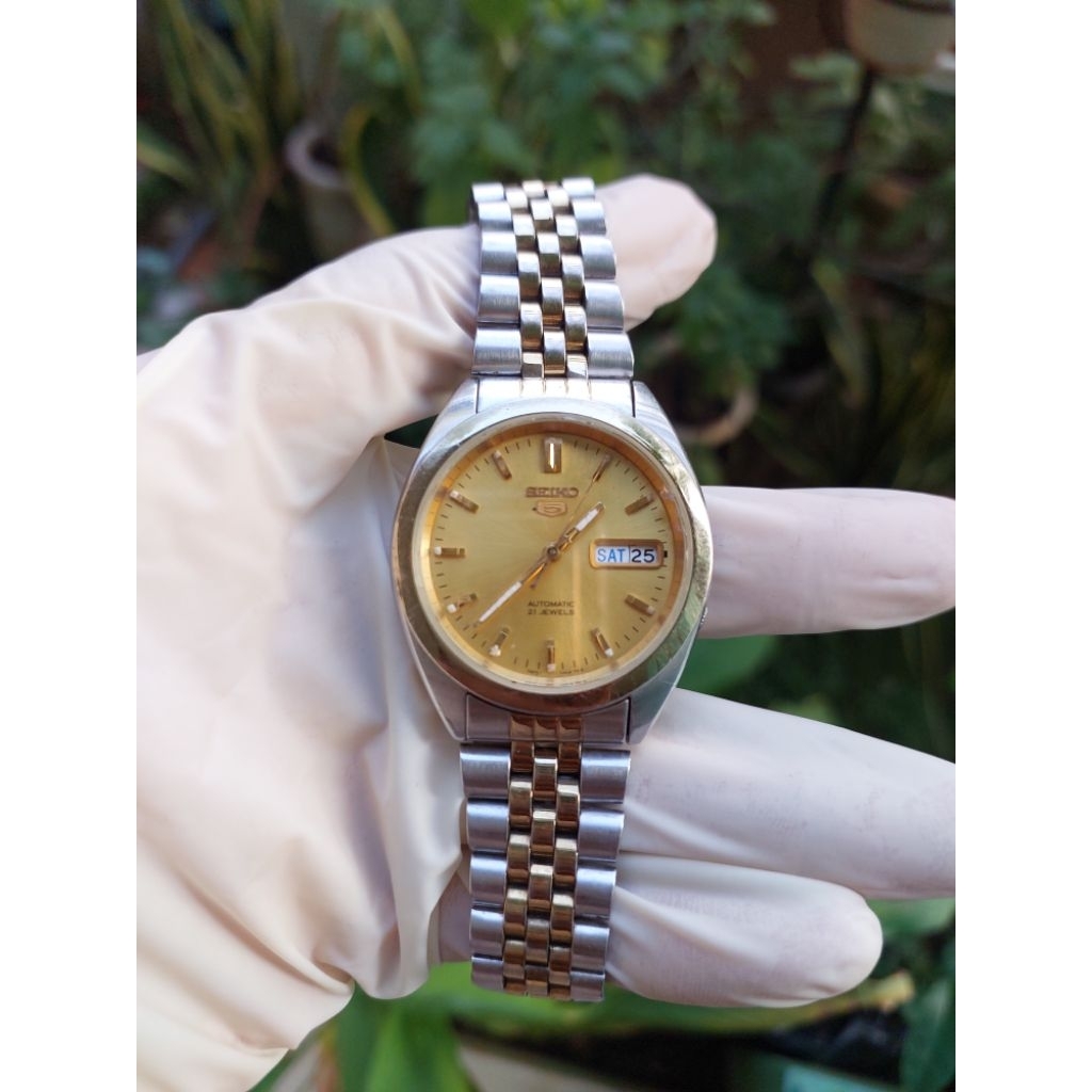 (Harga Net) Jam Tangan Seiko 5 Automatic 7S26-0520 Original Backcase Transparan Mesin Normal Tinggal