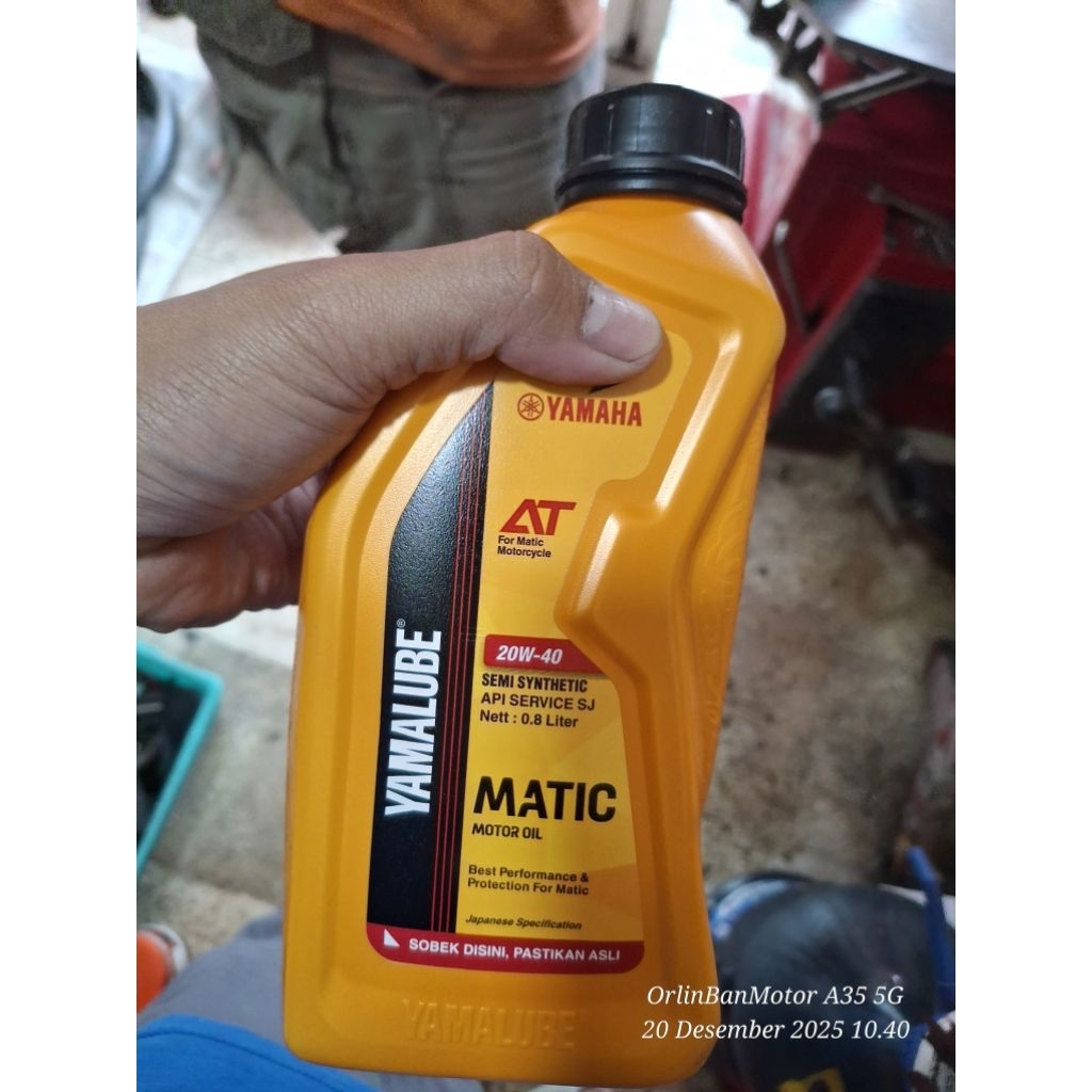 OLI MESIN YAMALUBE METIC SAE 20W-40 0,8L/OLI MESIN YAMALUBE 0,8 LITER MOTOR METIC/OLI ORIGINAL YAMAL