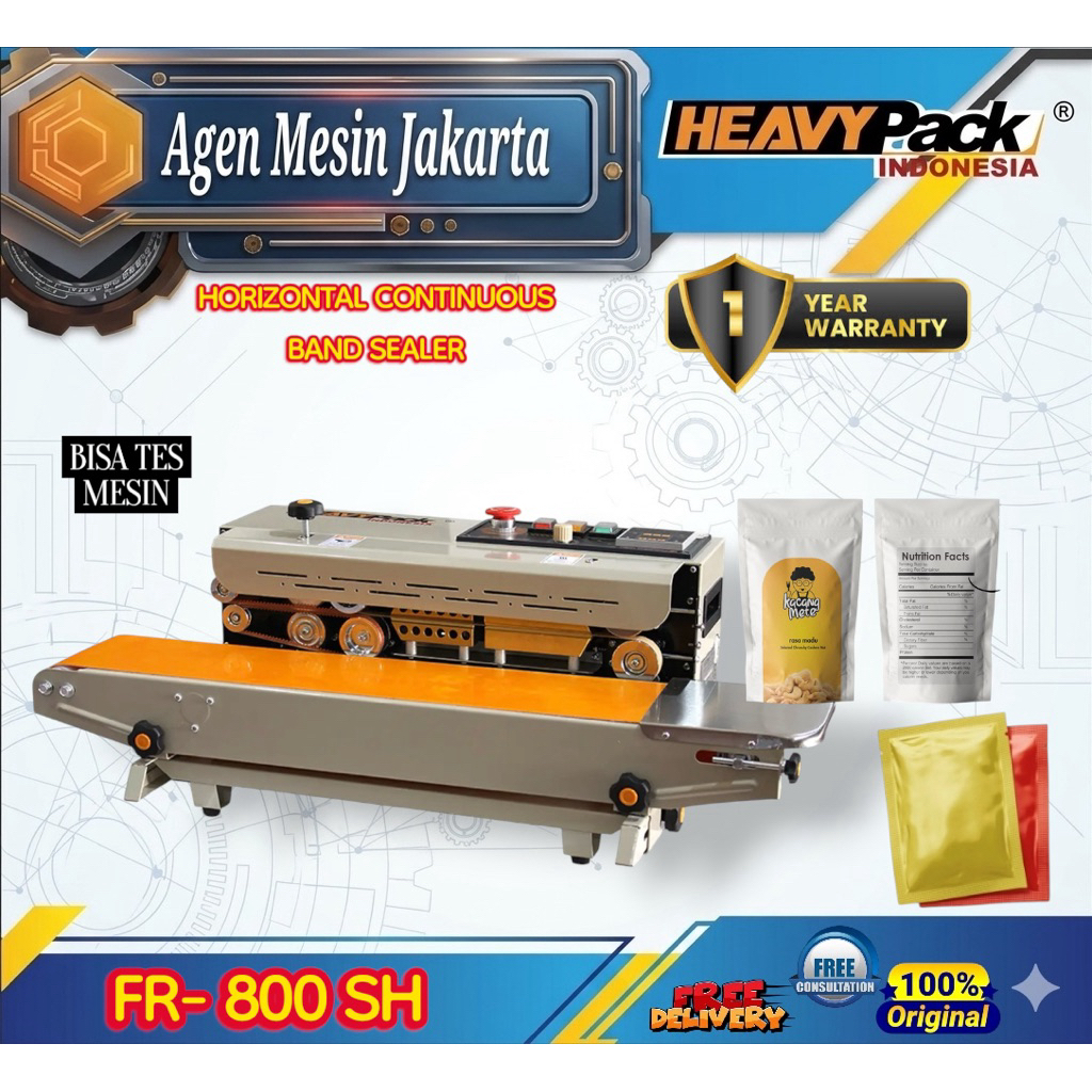 Heavypack Continuous Band Sealer FR-800SH Mesin Sealer