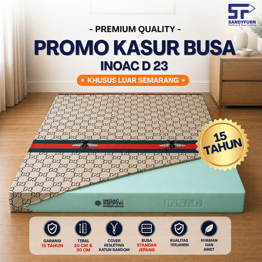 INOAC - Kasur Busa - D.23 - Garansi 15 Tahun (Khusus Pengiriman Luar Semarang)