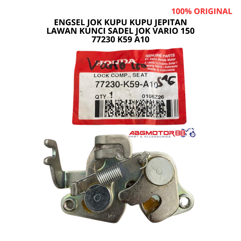 ENGSEL JOK KUPU KUPU JEPITAN LAWAN KUNCI SADEL JOK VARIO 150 77230 K59 A10