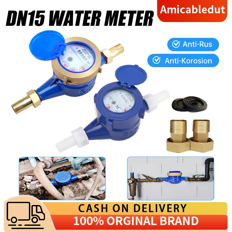 Meteran Air Bodi Besi Standar PDAM Original SNI Tamper Meteran Air Jarum PDAM 1/2" Meteran PDAM