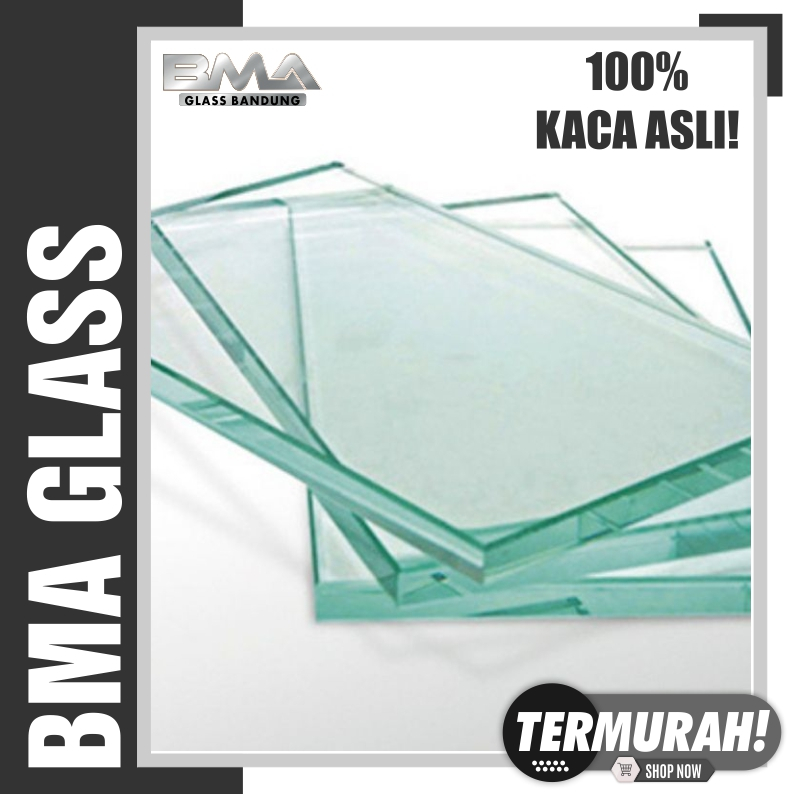 KACA POLOS 10MM Rp.37/CM² (POTONG CUSTOM SESUAI UKURAN) KACA MERK MULIA / ASAHI GLASS