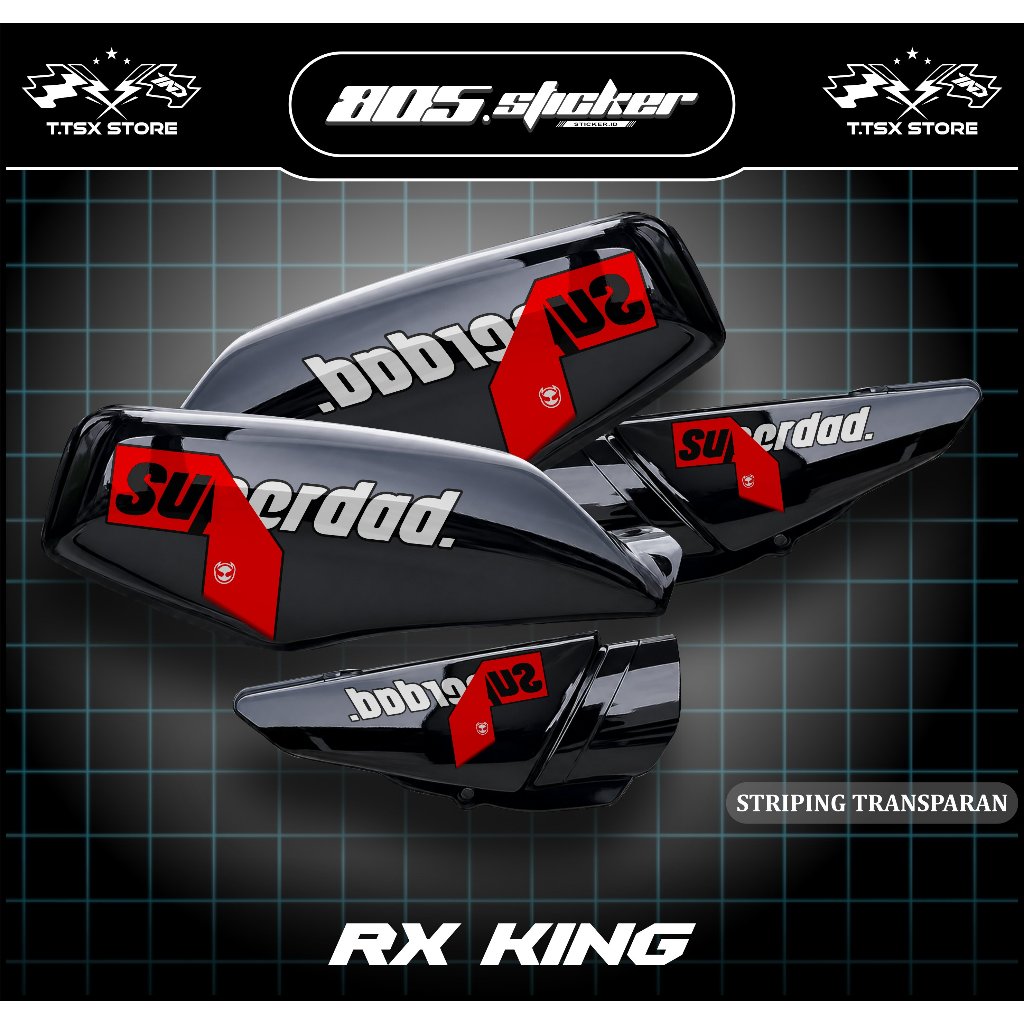 STRIPING RX-KING STICKER RX-KING STRIPING TRANSPARAN MOTOR RX-KING GRAFIS KEREN
