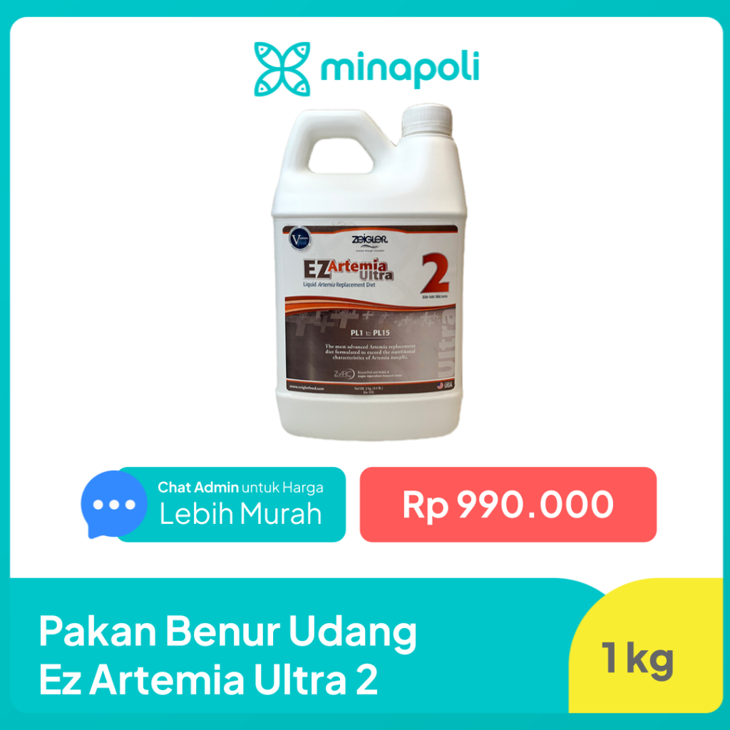 Pakan Benur Udang dan Ikan EZ Artemia Ultra 2 Kemasan 1 kg