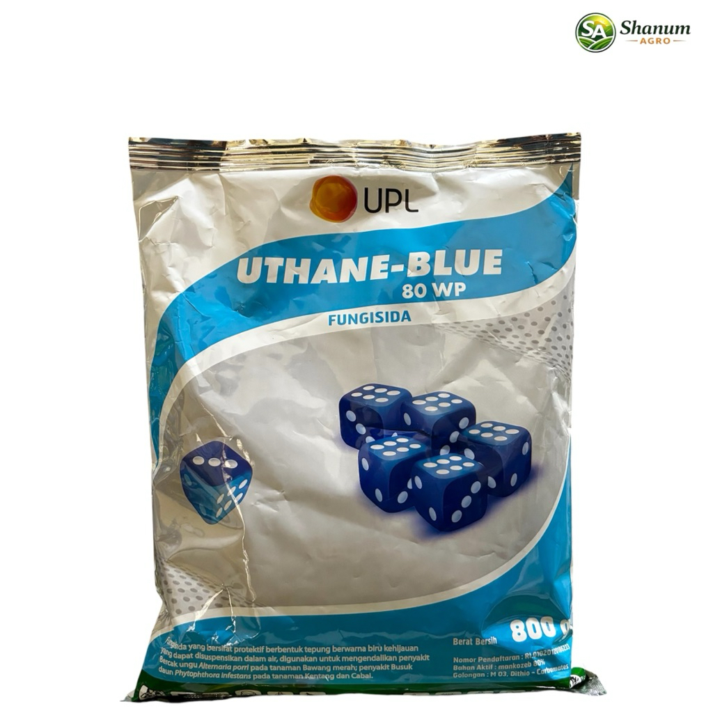 Fungisida UTHANE BLUE 80 Wp Kemasan 800 Gram - Fungisida Pembasmi Jamur Uthane Blue