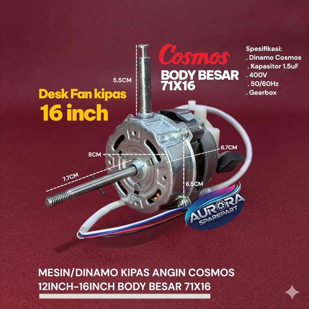 Dinamo/Kipas angin Cosmos Body Besar 16inch Desk Fan Kipas/Mesin Kipas Angin Cosmos Meja