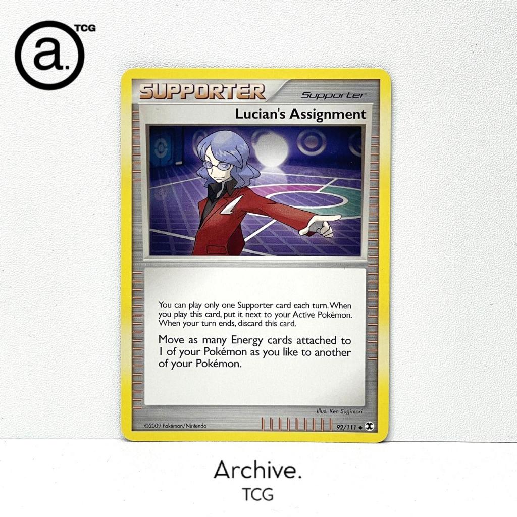 Lucian's Assignment (92/111) Pokemon Vintage English ~ Rising Rivals