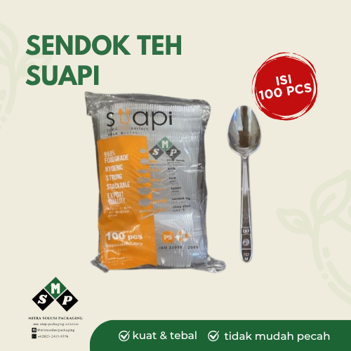 [100 PCS] SENDOK TEH SUAPI PS / SENDOK TEH PLASTIK / SENDOK PLASTIK / SENDOK PUDDING SUAPI / SENDOK 