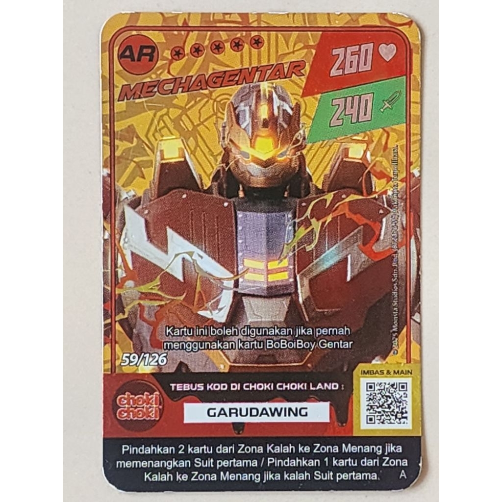 [READY STOCK] Kartu Boboiboy Monsta Galaxy Card Emas, Hologram, Foil