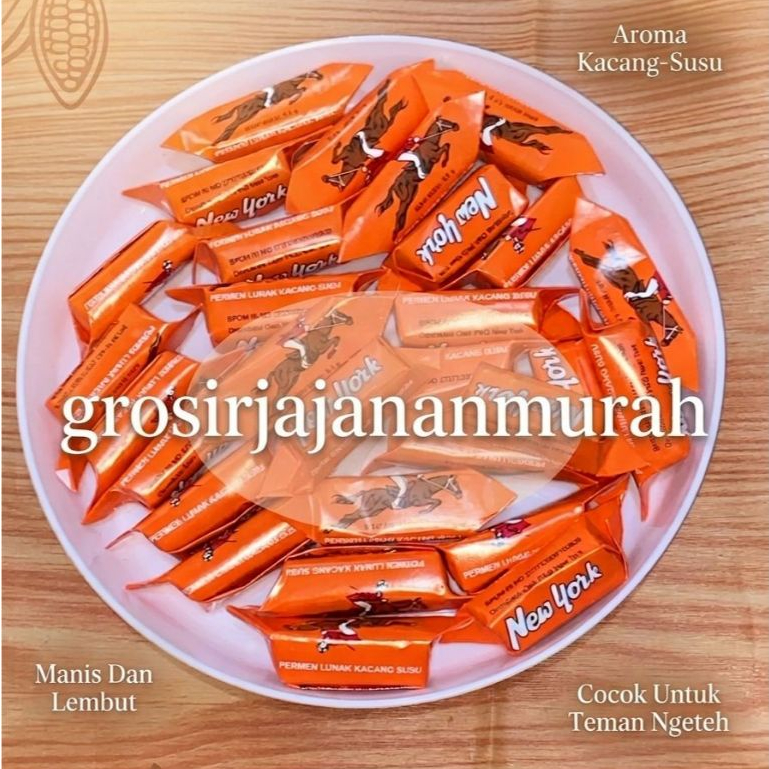 PERMEN SUSU NOUGAT OREN KACANG TANAH  NEW YORK 200 GR PERMEN JADUL